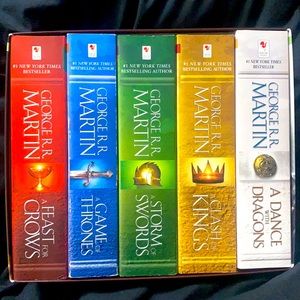 Selling 5 pack game of thrones books.